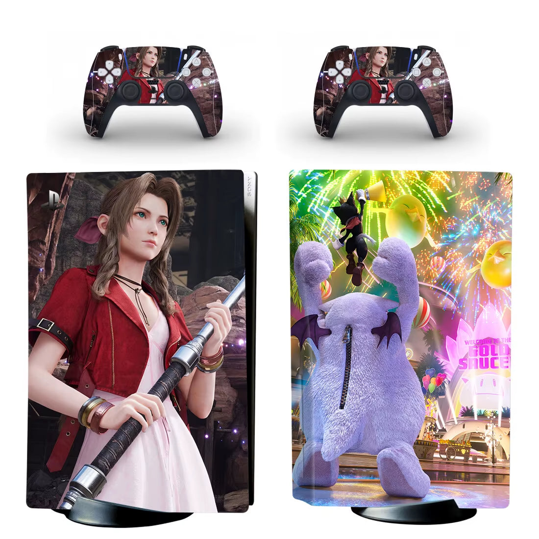 Game Final Fantasy 7 Rebirth PS5 Standard Disc Skin Sticker Decal Cover for Console & Controllers PS5 Disk Skin Sticker Vinyl