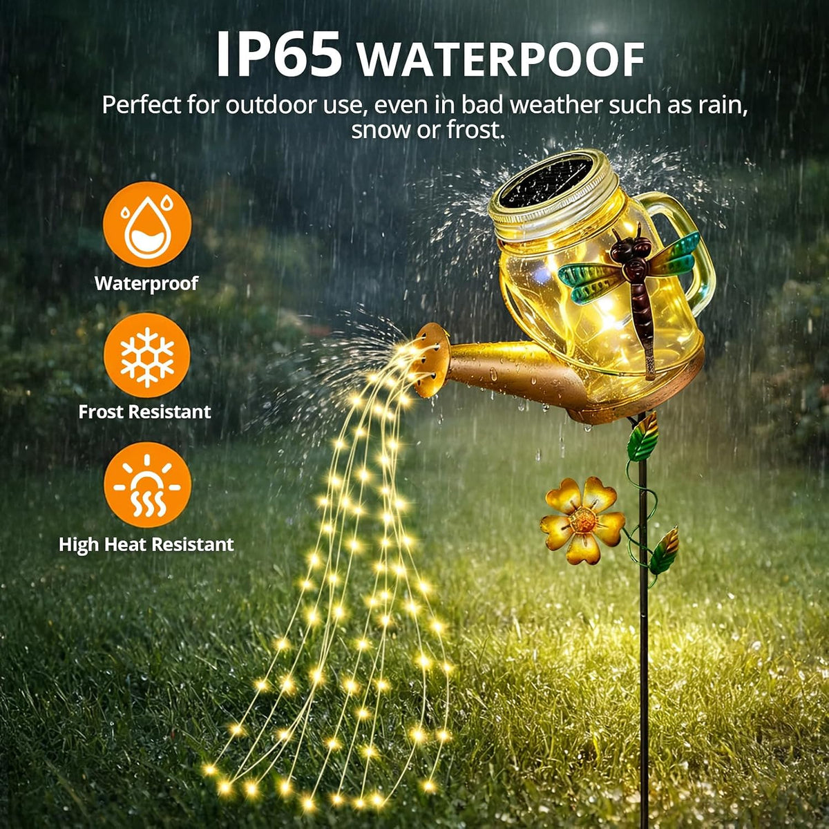 Solar Lights Outdoor Garden, Solar Watering Can Garden Lights