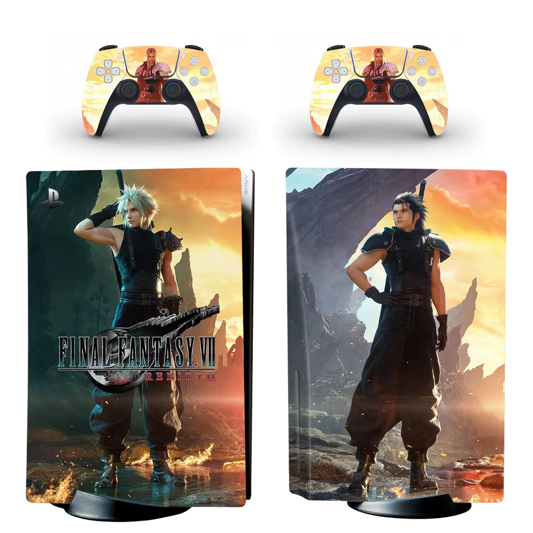 Game Final Fantasy 7 Rebirth PS5 Standard Disc Skin Sticker Decal Cover for Console & Controllers PS5 Disk Skin Sticker Vinyl