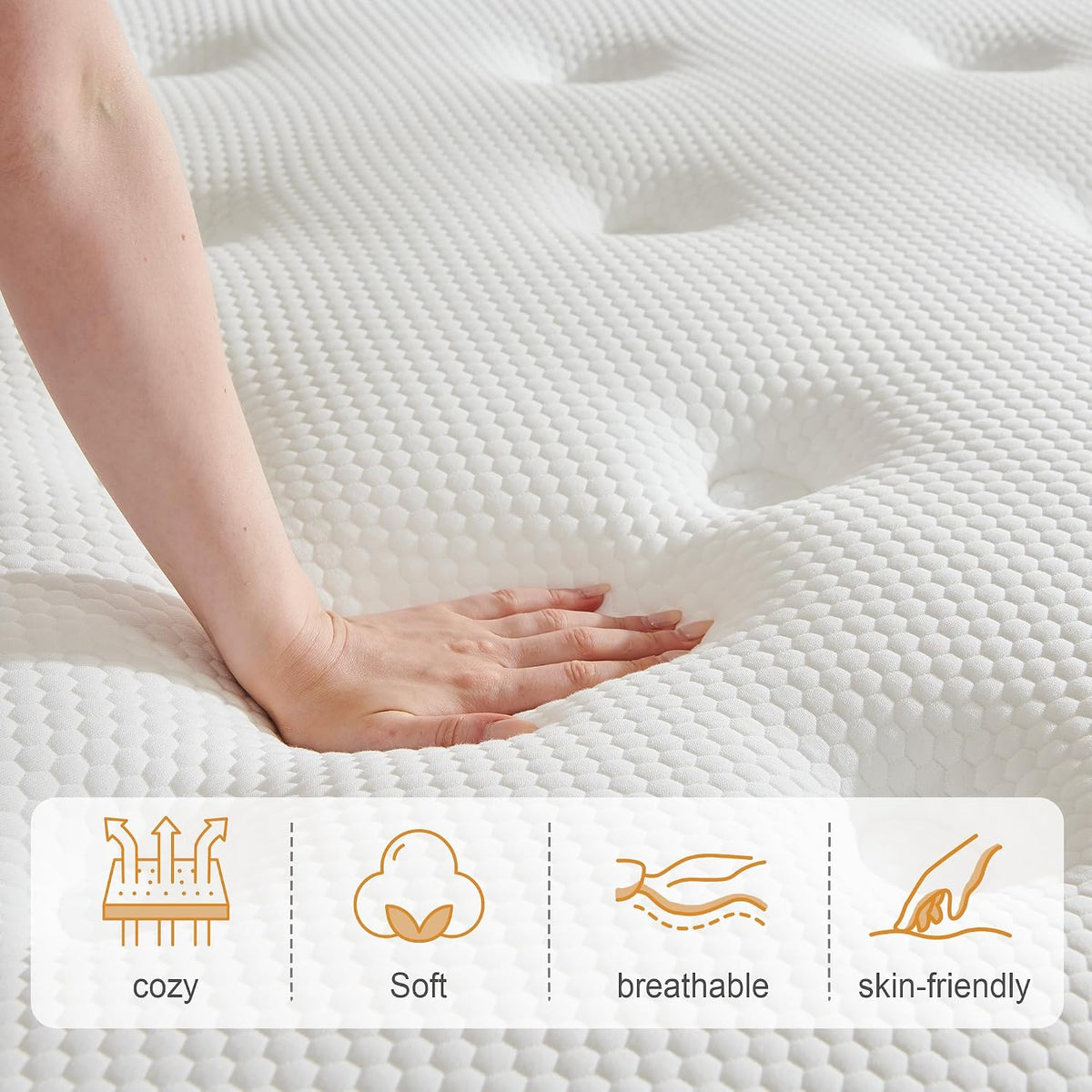 Double Mattress,Hybrid Mattress,7-Zone Springs,135X190X25Cm