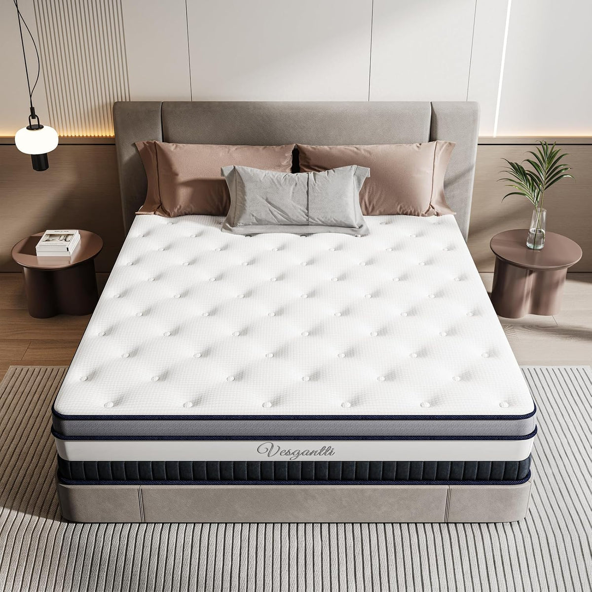 European Sinle Mattress 90X200Cm Pocket Sprung Medium Mattress