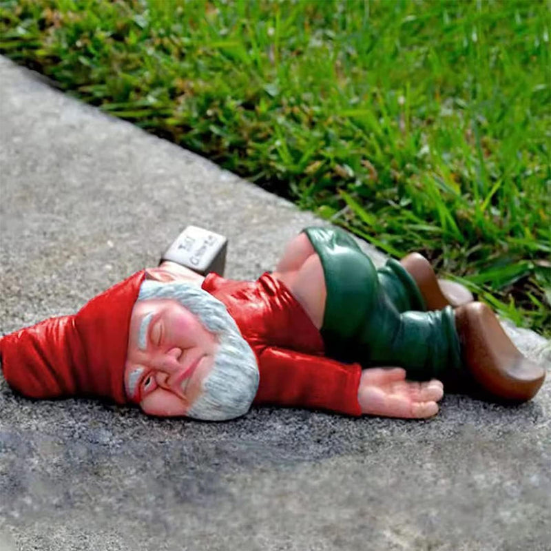 Garden Gnome, Garden Ornaments Outdoor, Garden Gnome Statue Naughty Garden Gnome Funny Gnome, Indoor or Outdoor Garden Decorations Funny Resin Statues (Red)