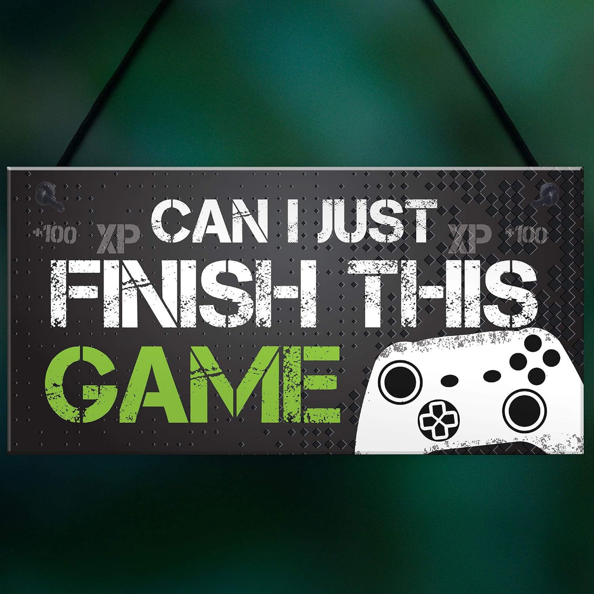 Funny Gamer Gift Gaming Sign for Boys Bedroom Man Cave Son Birthday Xmas Gift Fan