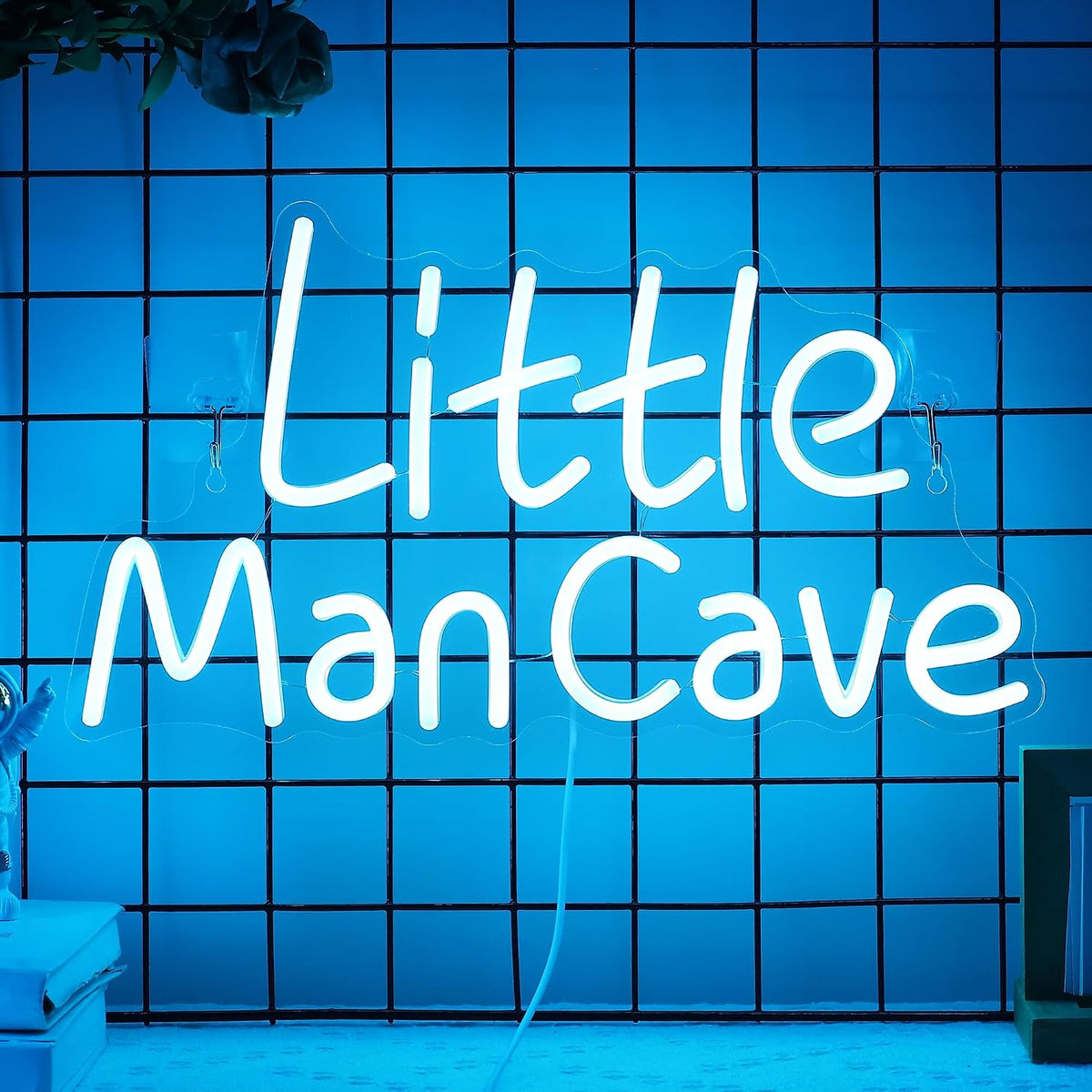 Little Man Cave Neon Sign, Neon Lights for Bedroom Gamer Room Wall Decor, Gift Ideas for Teen Boys Nephew Son Grandson