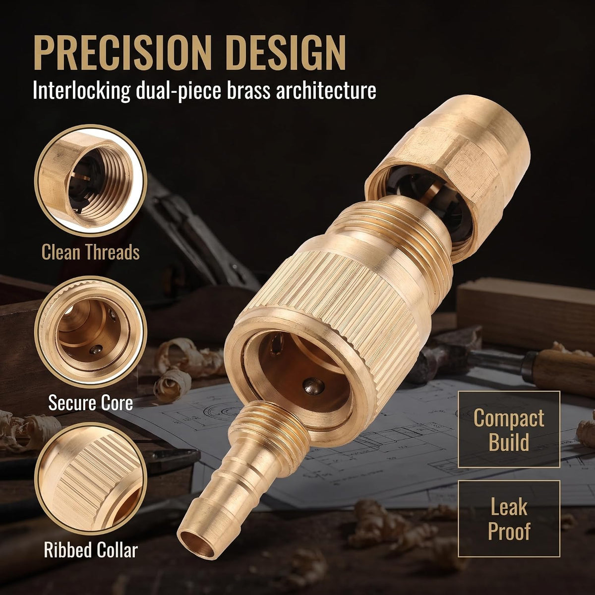 Expandable Garden Hose Repair Adaptor, Hose Joint Male, Hose Connectors & Accessories