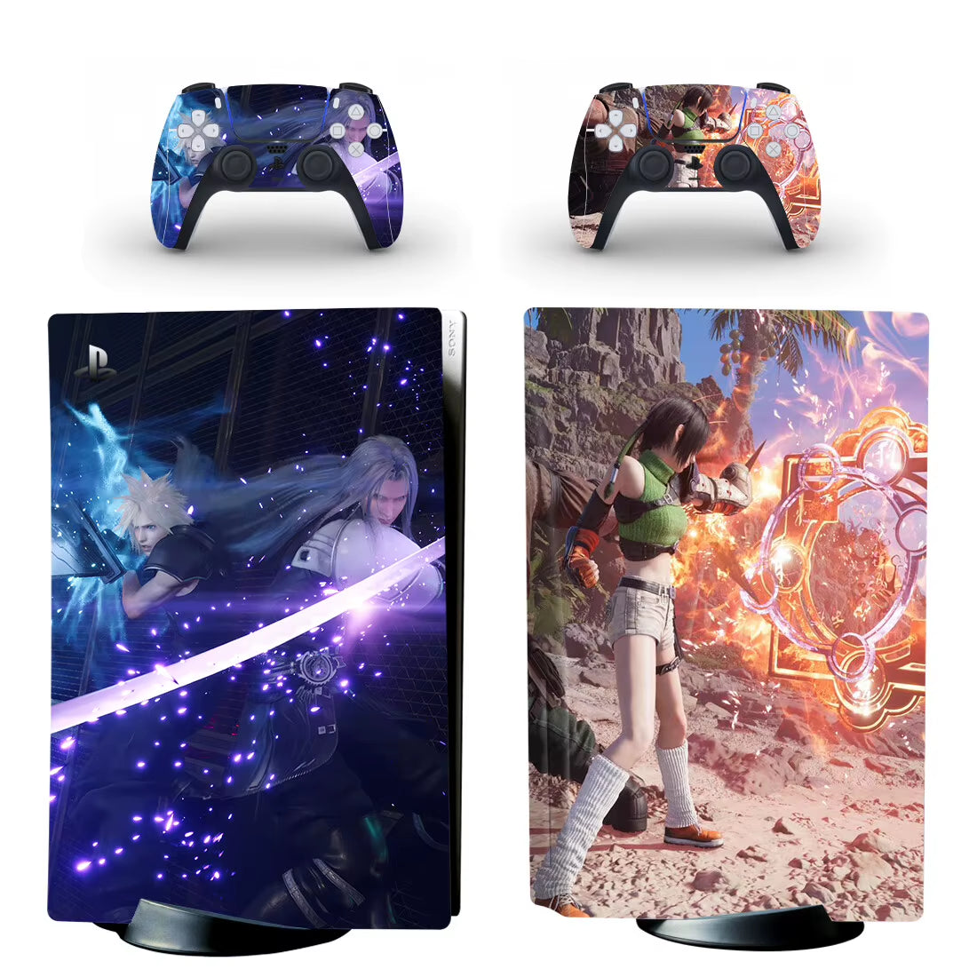 Game Final Fantasy 7 Rebirth PS5 Standard Disc Skin Sticker Decal Cover for Console & Controllers PS5 Disk Skin Sticker Vinyl