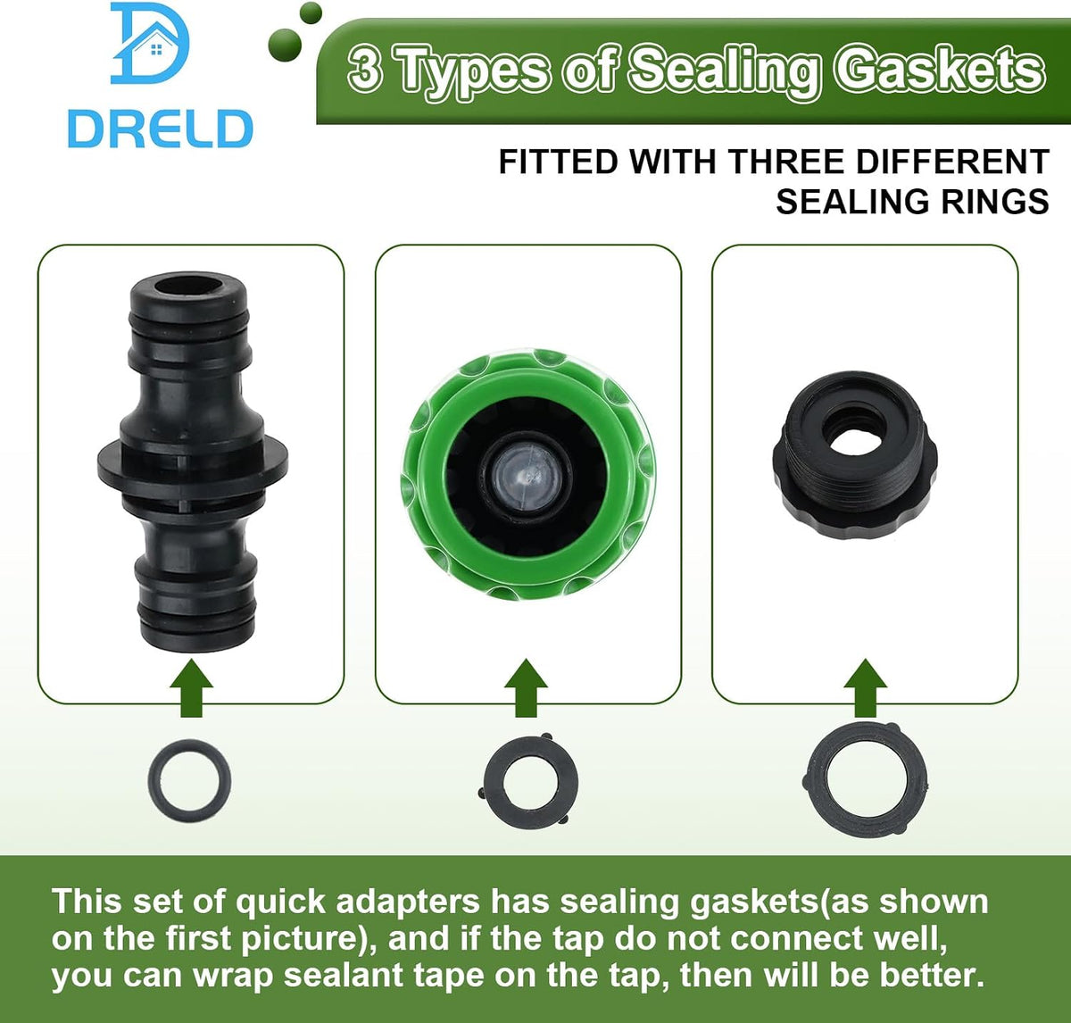 Hose Connector Kit - 25Pcs Plastic Quick Adapter Garden Hose Fittings