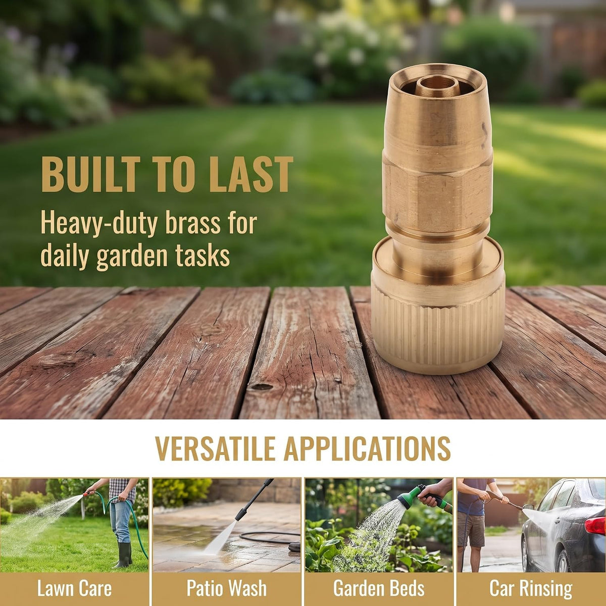 Expandable Garden Hose Repair Adaptor, Hose Joint Male, Hose Connectors & Accessories