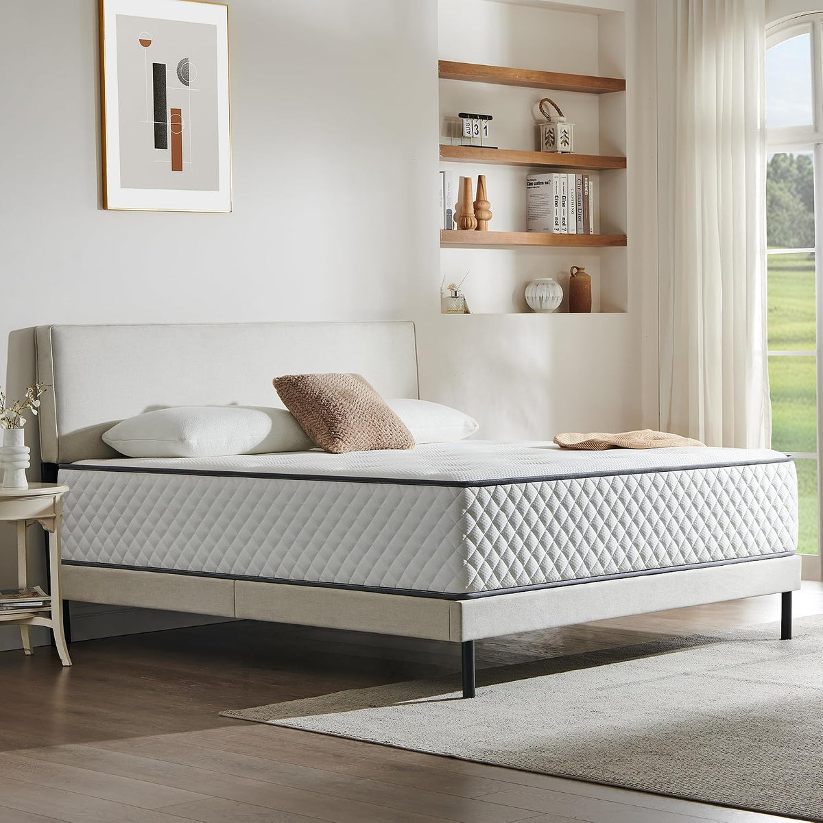 Double Mattress,Hybrid Mattress,7-Zone Springs,135X190X25Cm