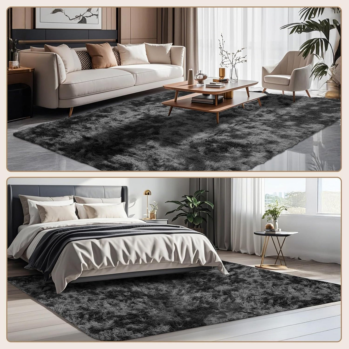 Rugs Living Room - 200X300Cm Soft Fluffy Area Rugs for Bedroom