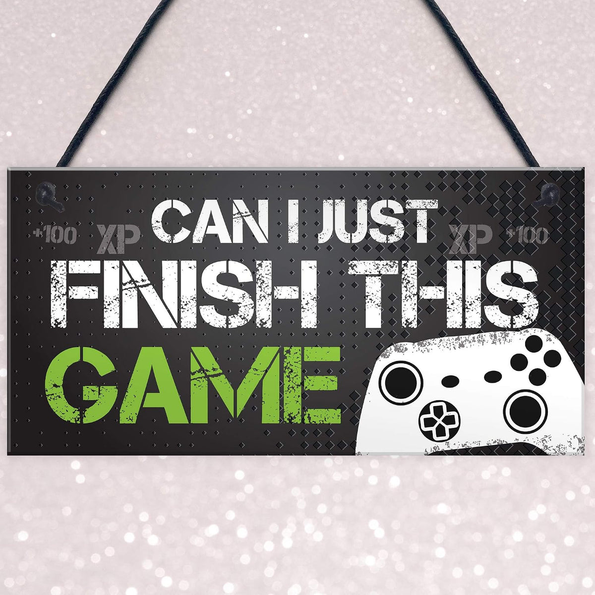 Funny Gamer Gift Gaming Sign for Boys Bedroom Man Cave Son Birthday Xmas Gift Fan