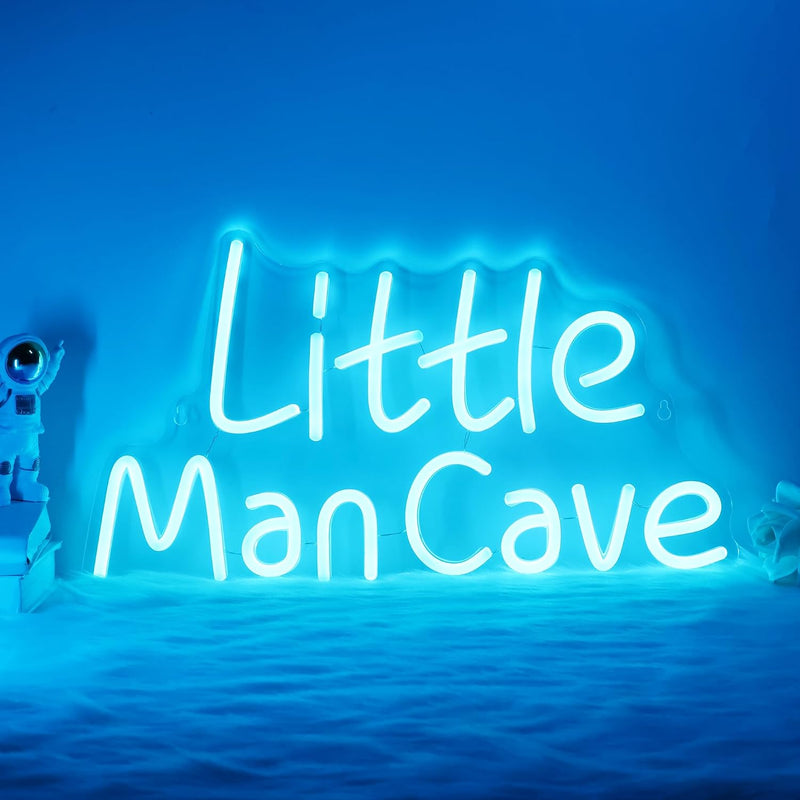 Little Man Cave Neon Sign, Neon Lights for Bedroom Gamer Room Wall Decor, Gift Ideas for Teen Boys Nephew Son Grandson