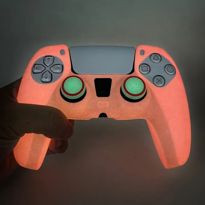 Glow in Dark Soft Silicone Case for PS5 Control Games Accessories Gamepad Joystick Case Cover for PS5 Controller Skin