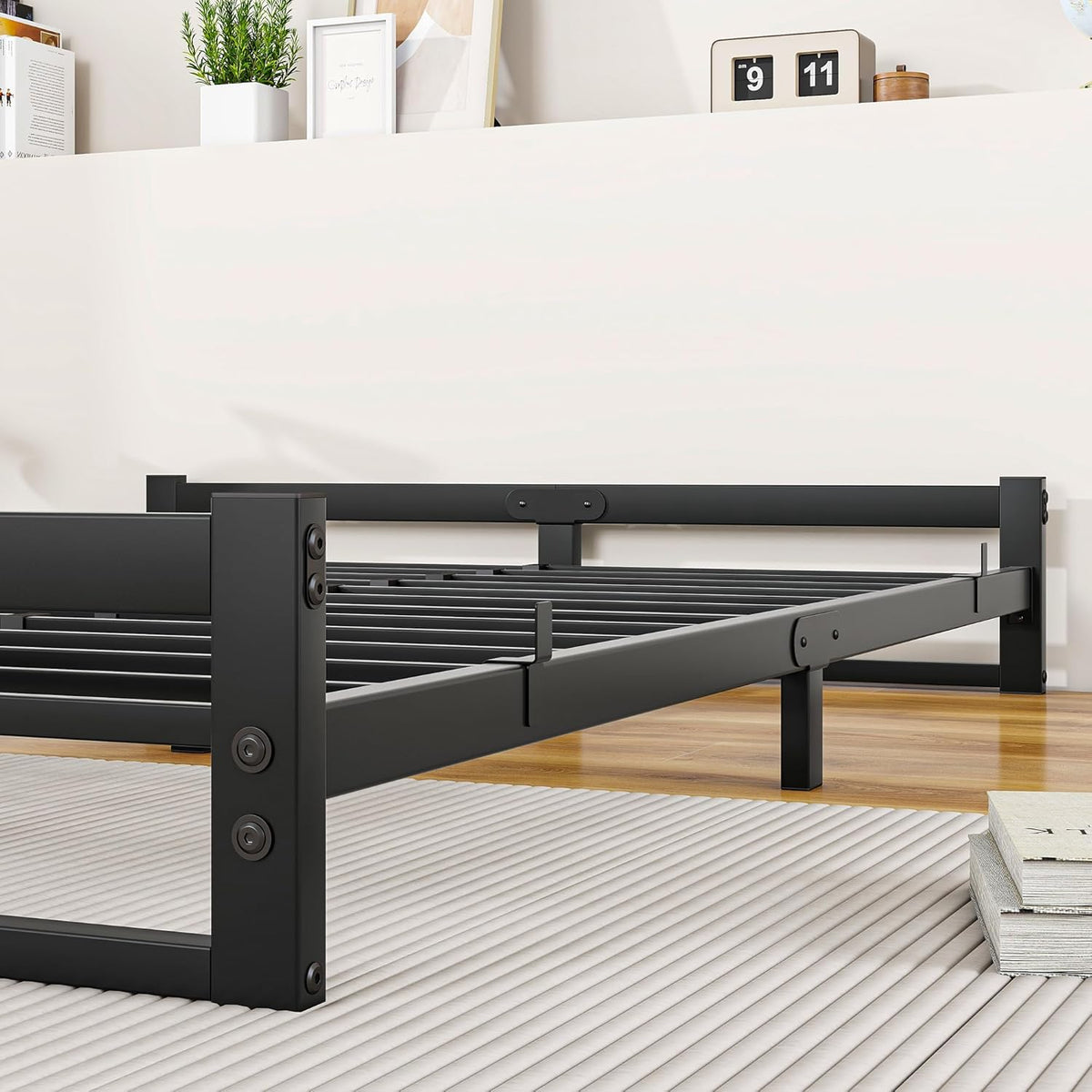 Double Bed Frame,4Ft6 Floor Bed Frame Double Bed Base,Black