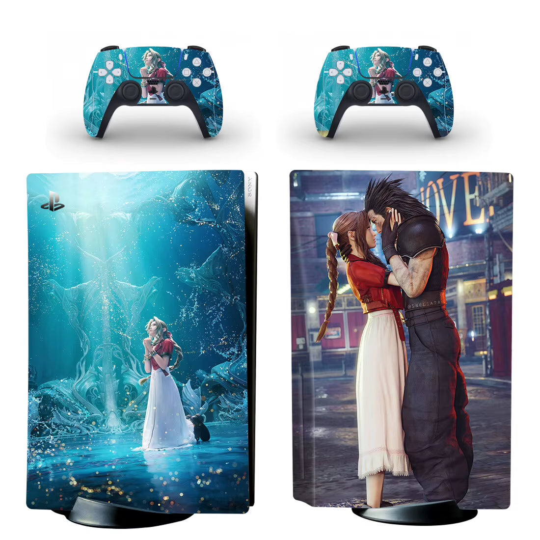 Game Final Fantasy 7 Rebirth PS5 Standard Disc Skin Sticker Decal Cover for Console & Controllers PS5 Disk Skin Sticker Vinyl