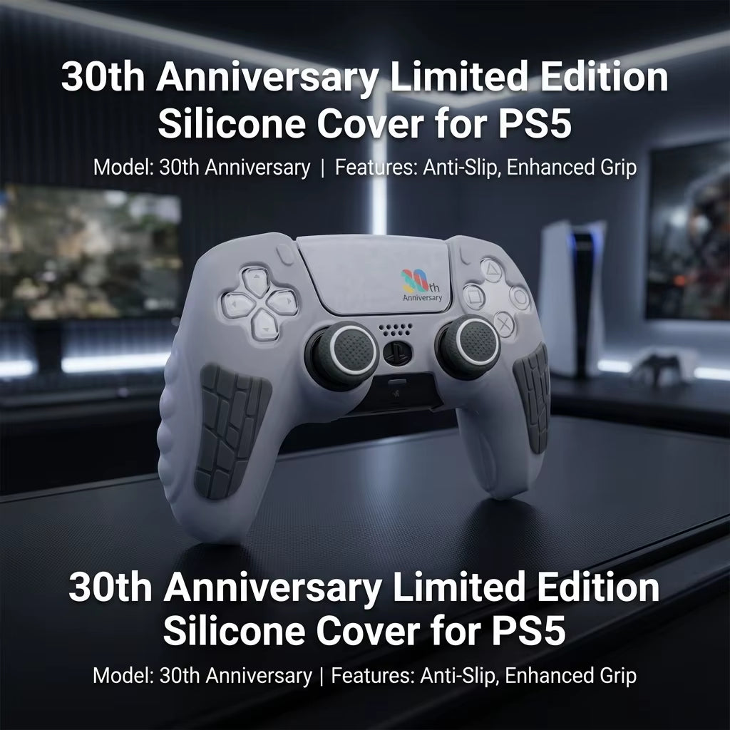 Limited Edition PS5 Controller Silicone Cover 30Th Anniversary with Touch Screen Sticker Playstation5 Controller Shell Accessory