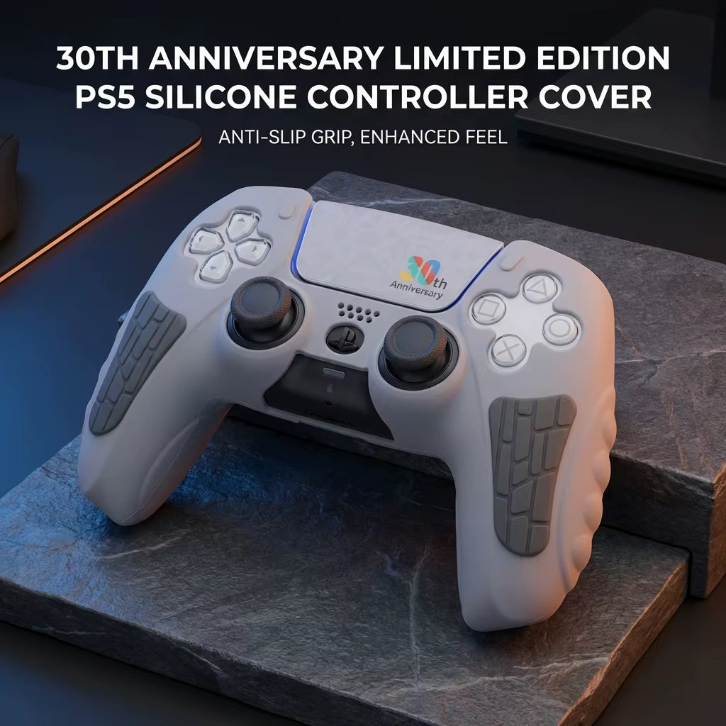 Limited Edition PS5 Controller Silicone Cover 30Th Anniversary with Touch Screen Sticker Playstation5 Controller Shell Accessory