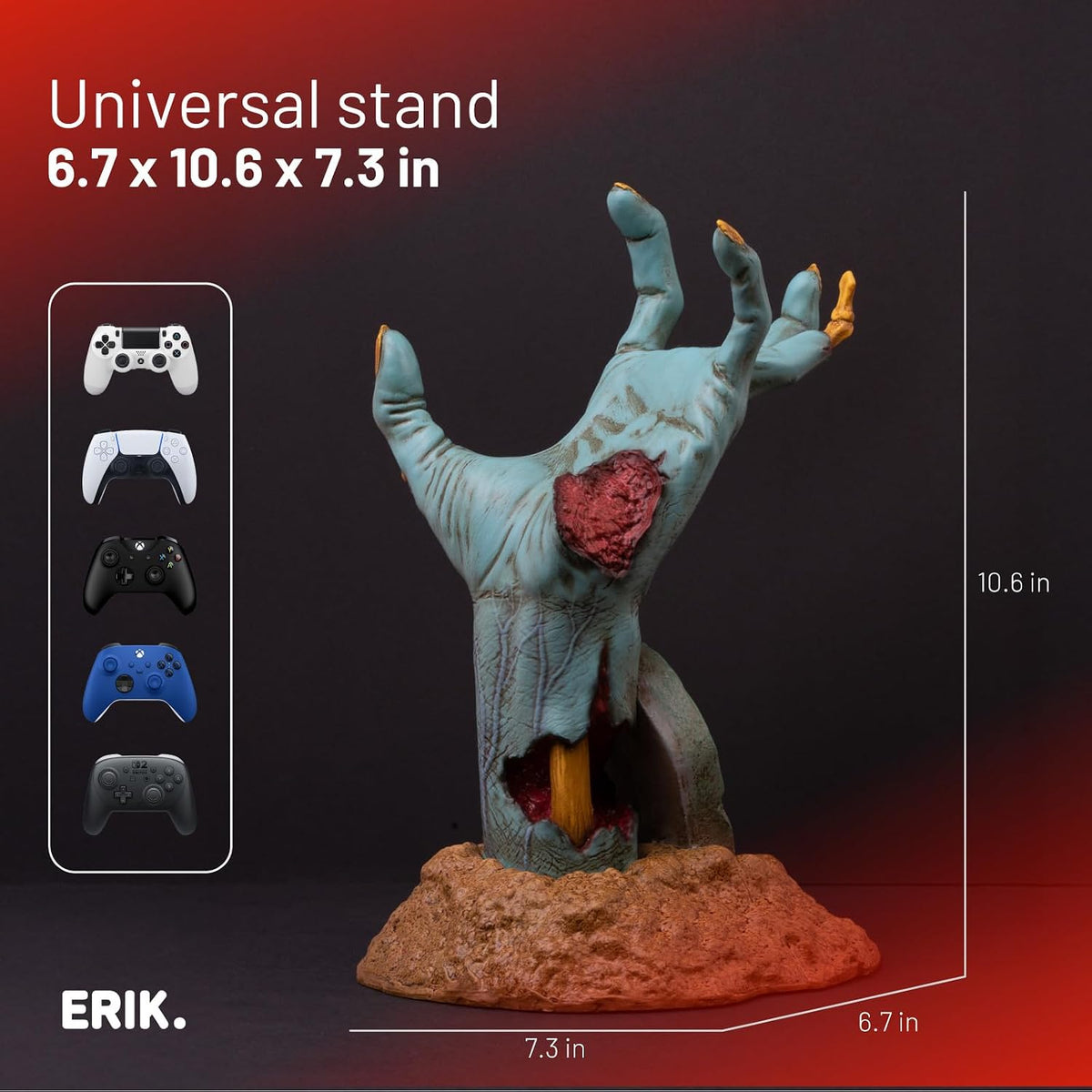 Gaming Controller Holder & Headphone Stand - Zombie Hand