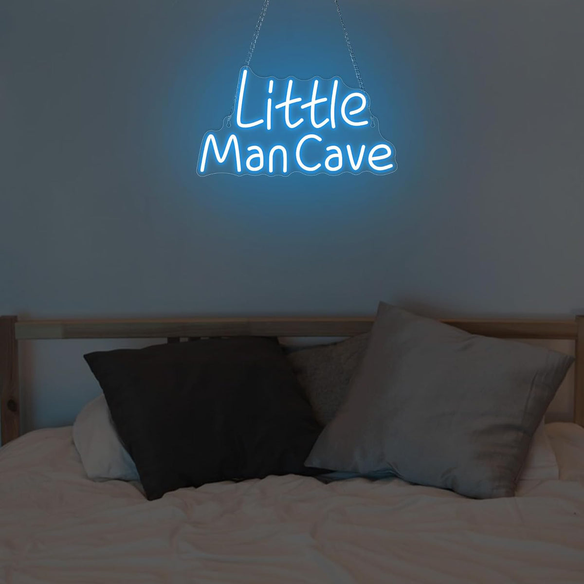 Little Man Cave Neon Sign, Neon Lights for Bedroom Gamer Room Wall Decor, Gift Ideas for Teen Boys Nephew Son Grandson