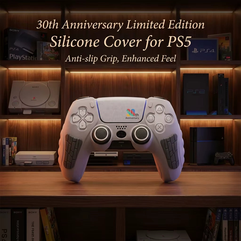 Limited Edition PS5 Controller Silicone Cover 30Th Anniversary with Touch Screen Sticker Playstation5 Controller Shell Accessory