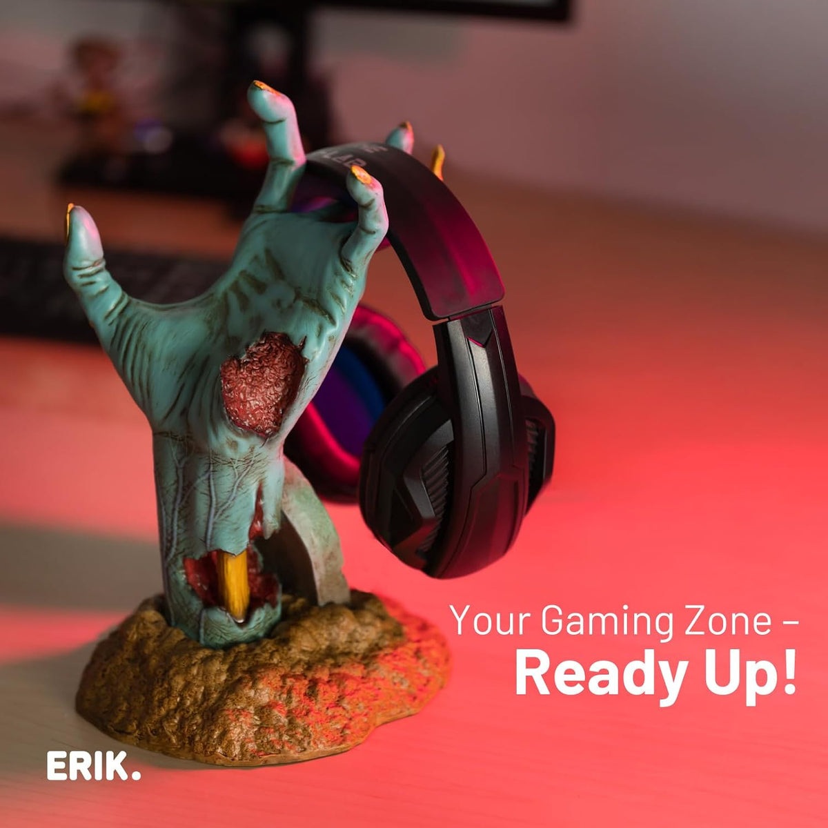 Gaming Controller Holder & Headphone Stand - Zombie Hand