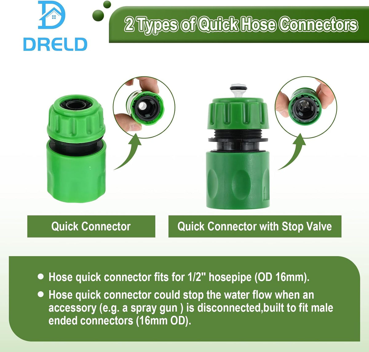 Hose Connector Kit - 25Pcs Plastic Quick Adapter Garden Hose Fittings