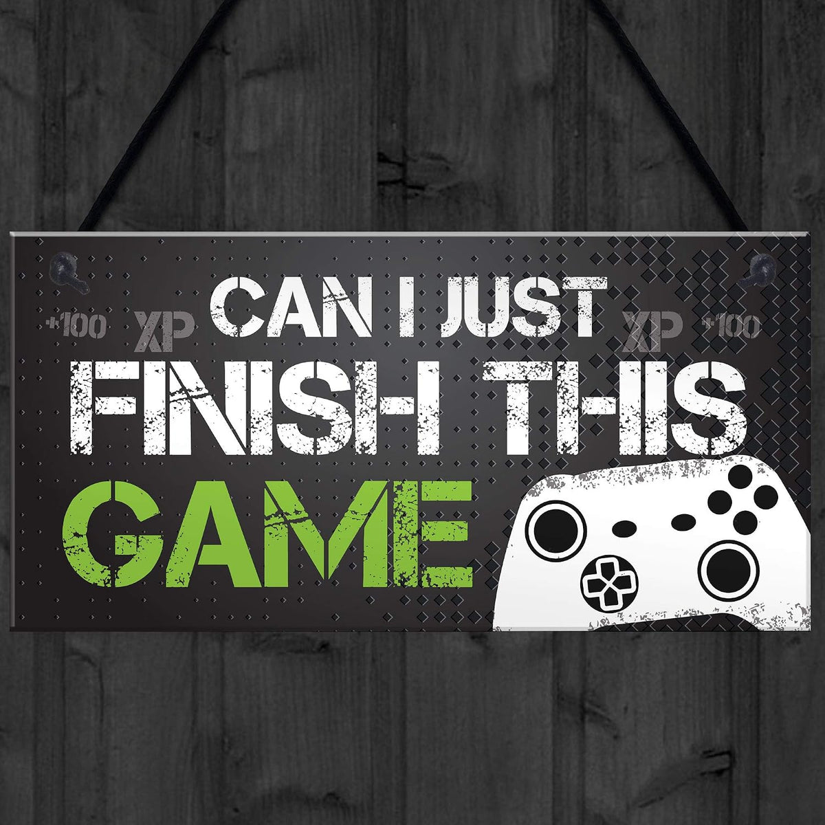 Funny Gamer Gift Gaming Sign for Boys Bedroom Man Cave Son Birthday Xmas Gift Fan