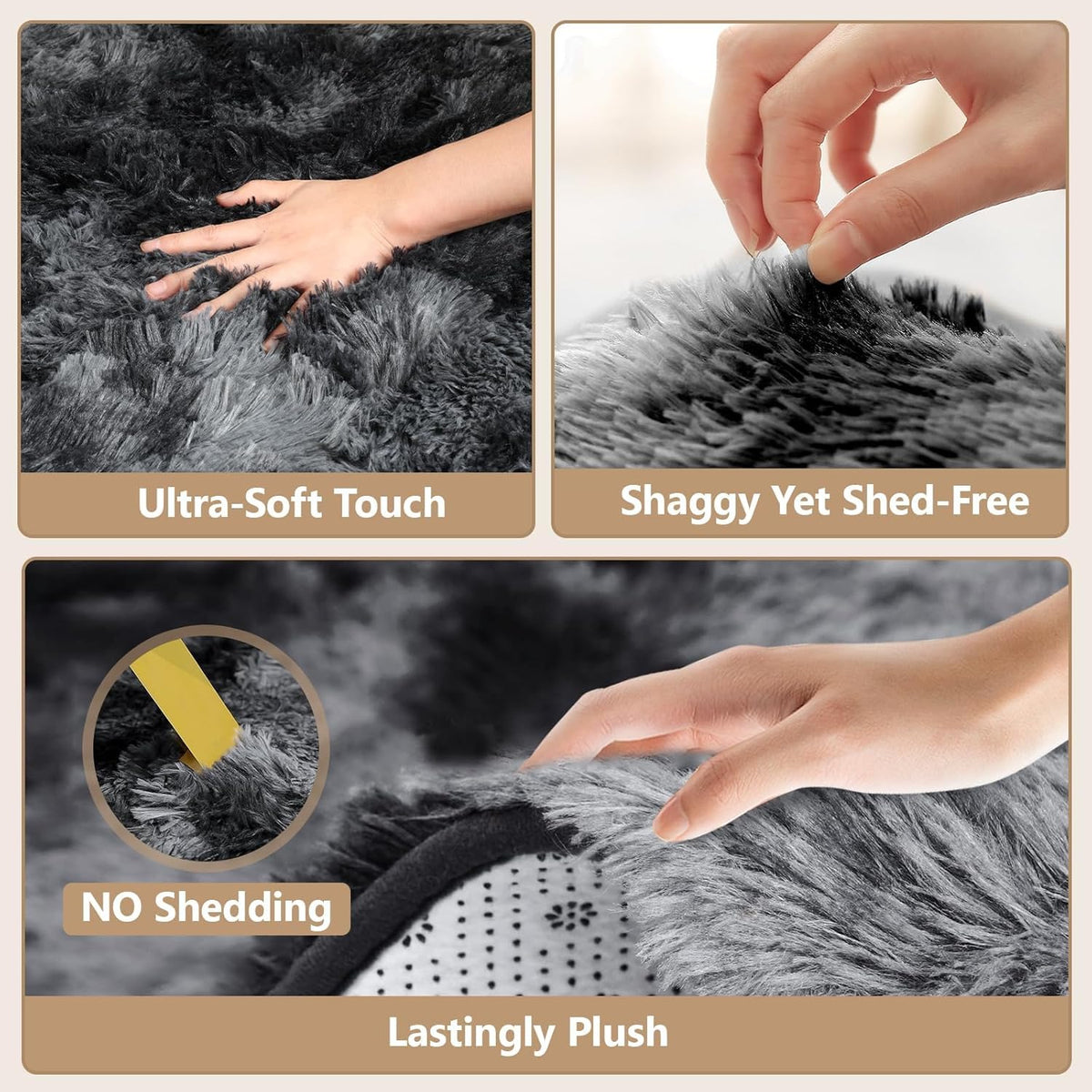 Rugs Living Room - 200X300Cm Soft Fluffy Area Rugs for Bedroom