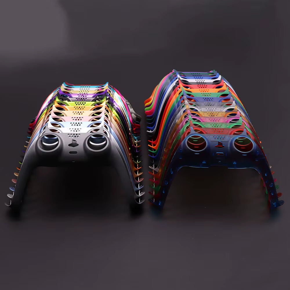 For PS5 V1 V2 V3 Gamepad Handle Shell Cover Camouflage/Clear Matte Controller Joystick Handle Decoration Strip with Pry Bar