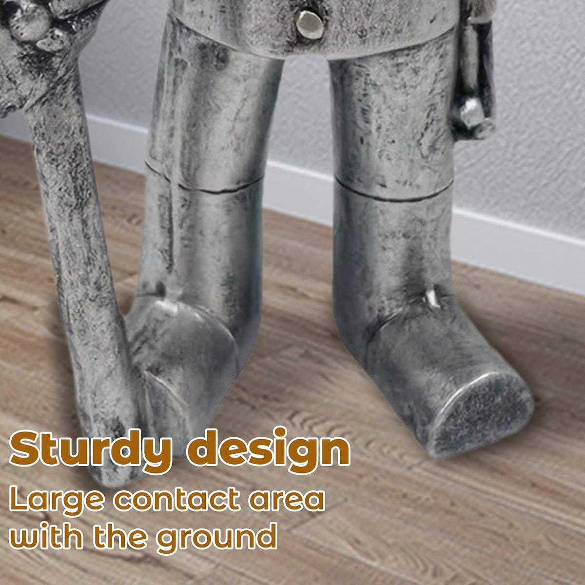 Tin Man Garden Ornament, Resin Outdoor Statue for Garden