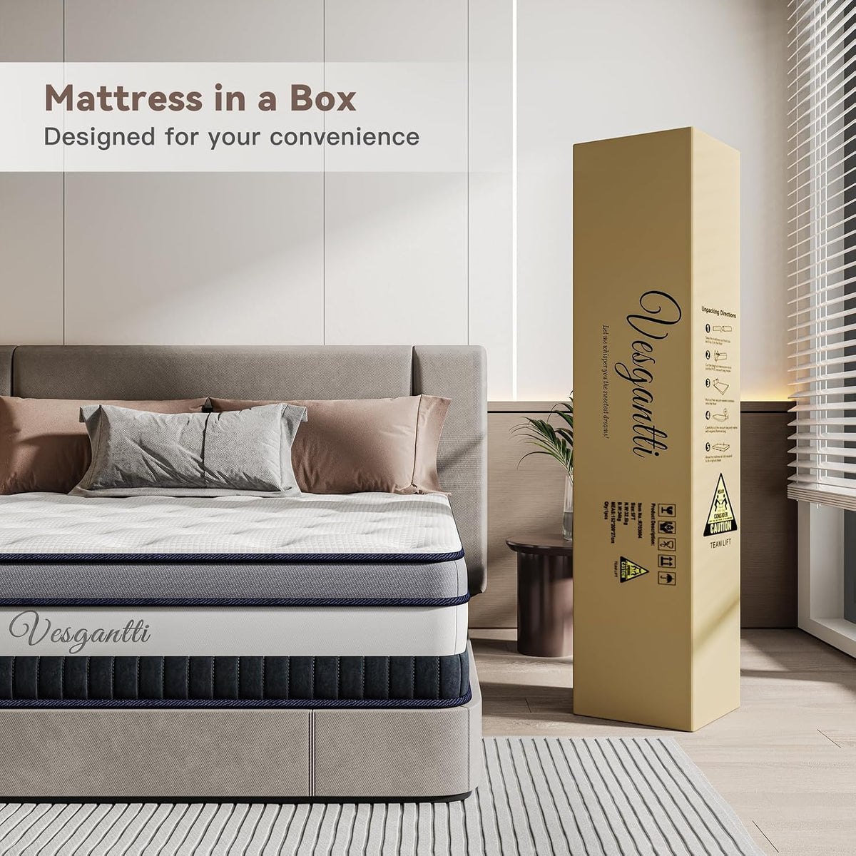 European Double Mattress 140X200Cm Pocket Sprung Medium Mattress