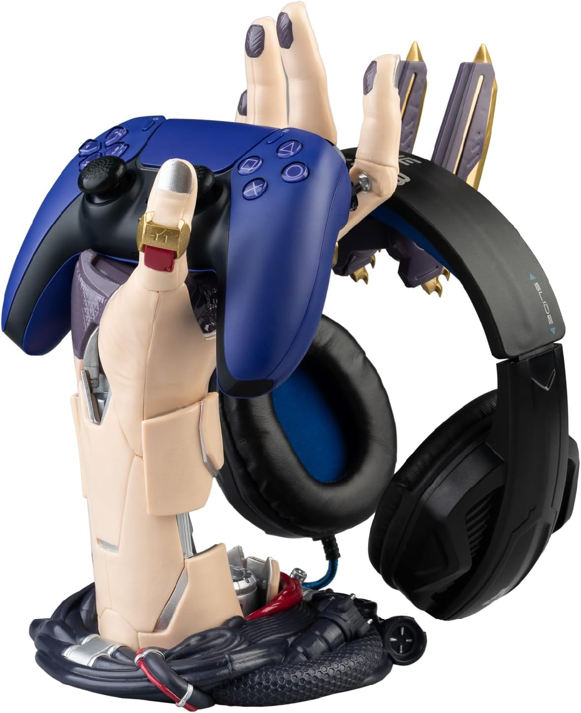Gaming Controller Holder & Headphone Stand - Cyberpunk