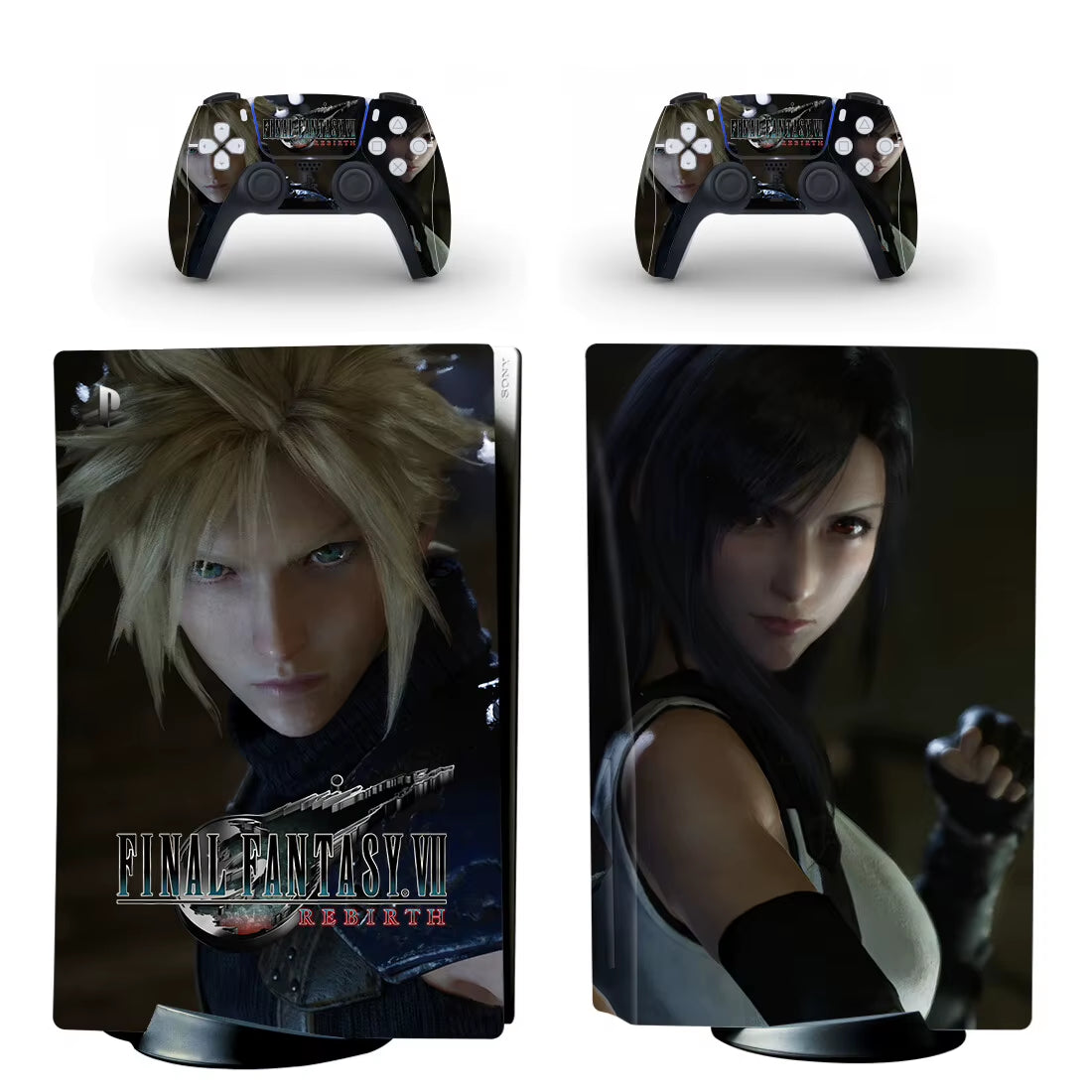 Game Final Fantasy 7 Rebirth PS5 Standard Disc Skin Sticker Decal Cover for Console & Controllers PS5 Disk Skin Sticker Vinyl